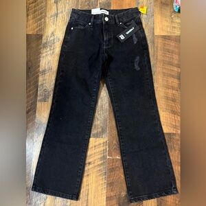 RSQ Boys Black Jeans Baggy Fit NWT Size 7